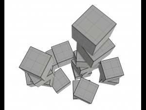 colored cubes 3D Model