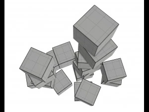 colored cubes 3D Model