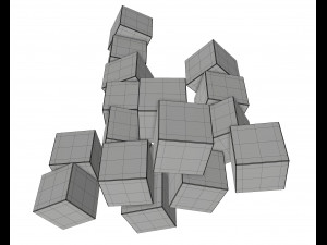 colored cubes 3D Model