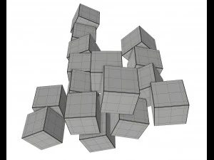 colored cubes 3D Model