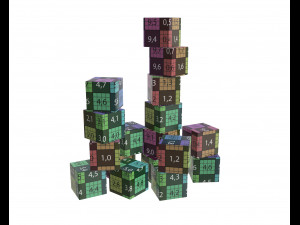 colored cubes 3D Model