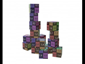 colored cubes 3D Model