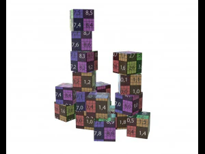 colored cubes 3D Model