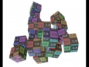 colored cubes 3D Model