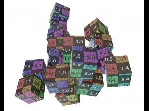 colored cubes 3D Model