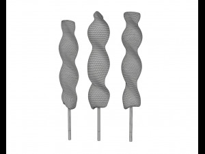 colorful twisted lollipops Modèle 3D