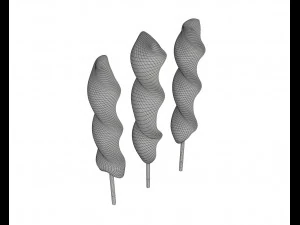 colorful twisted lollipops 3D Model