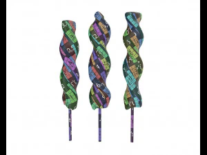 colorful twisted lollipops 3D Model
