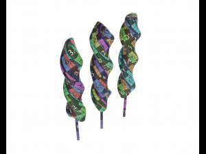 colorful twisted lollipops 3D Model