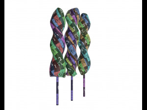 colorful twisted lollipops Modèle 3D