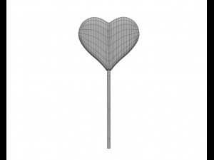 lollipop red heart candy 3D Model