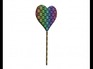 lollipop red heart candy 3D Model