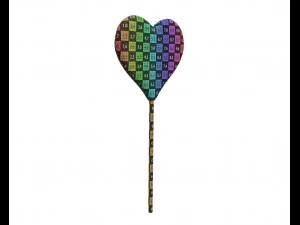 lollipop red heart candy 3D Model
