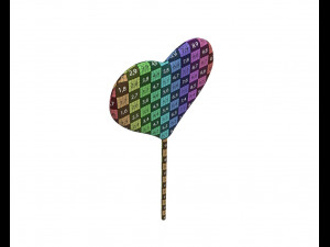 lollipop red heart candy 3D Model