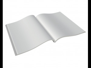 magazine opened Modelo 3D