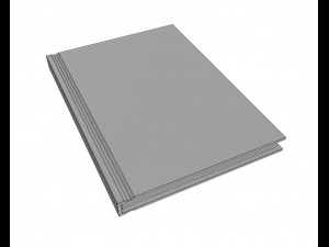 notebook closed size a6 3D 모델