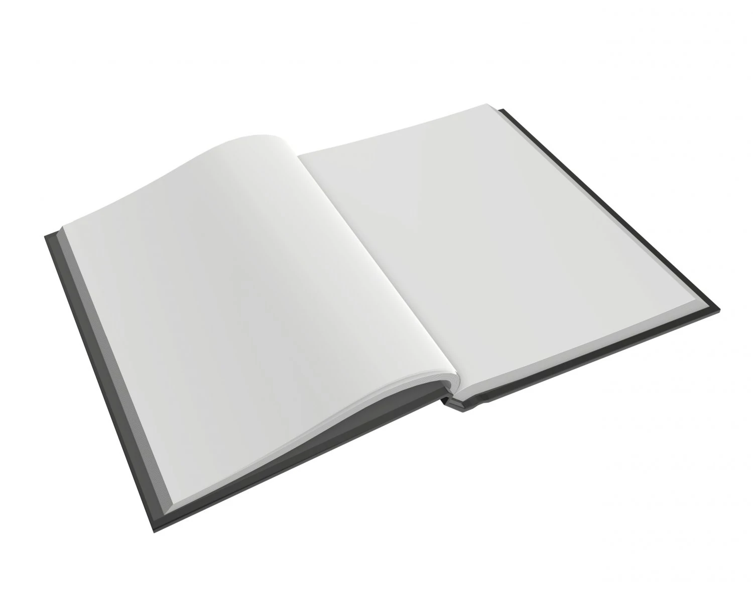 notebook opened size a6 3D Model .c4d .max .obj .3ds .fbx .stl .blend 