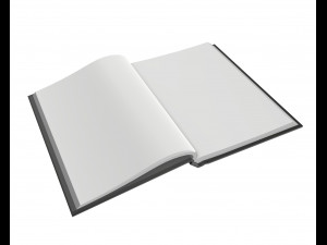 notebook opened size a6 Model 3D