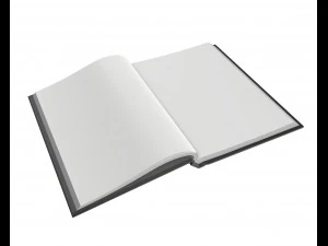 блокнот в открытом виде, размер А6 3D Модель