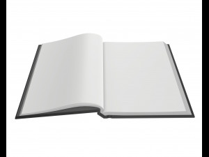 notebook opened size a6 Modèle 3D