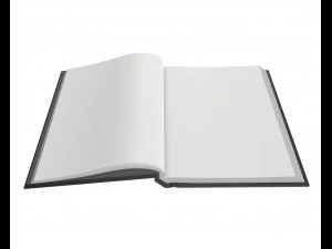 notebook opened size a6 3D Model
