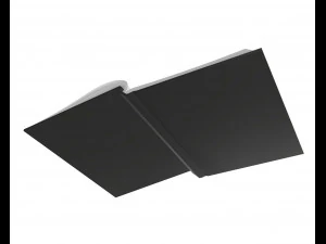 notebook opened size a6 3D Model