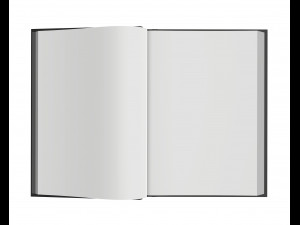 notebook opened size a6 Modèle 3D