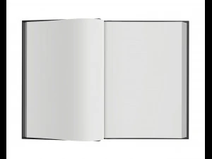 notebook opened size a6 3D Model