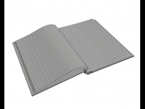 notebook opened size a6 Modèle 3D