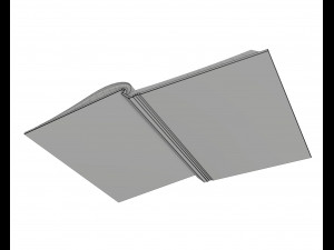 notebook opened size a6 Modèle 3D