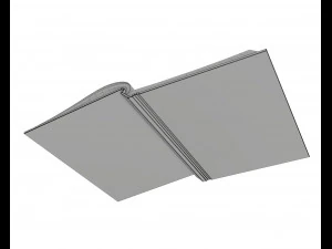 notebook opened size a6 3D Model