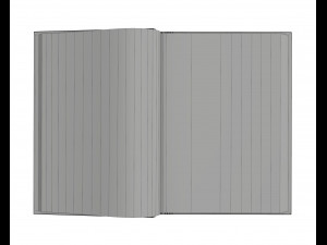 notebook opened size a6 Modèle 3D