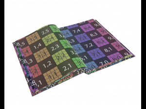 notebook opened size a6 Modèle 3D