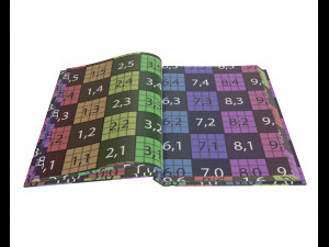 notebook opened size a6 Modèle 3D