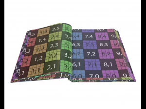 notebook opened size a6 3D Model