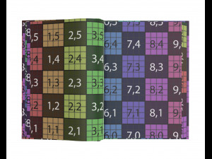 notebook opened size a6 Modèle 3D