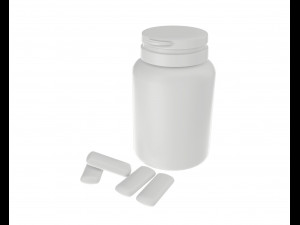 plastic bottle for chewing gum 3D Model