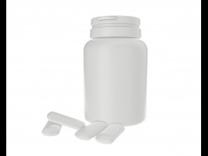 plastic bottle for chewing gum 3D 모델