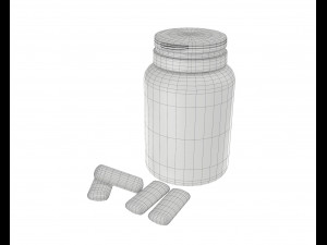 plastic bottle for chewing gum 3D 모델