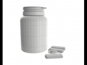 plastic bottle for chewing gum 3D 모델