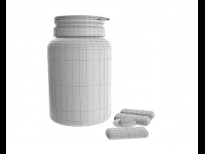 plastic bottle for chewing gum 3D Model