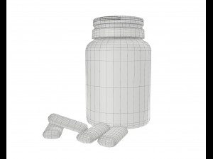 plastic bottle for chewing gum 3D 모델