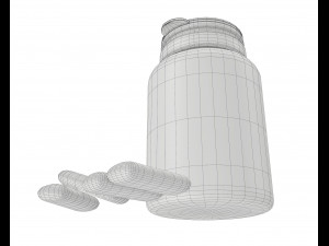 plastic bottle for chewing gum 3D 모델