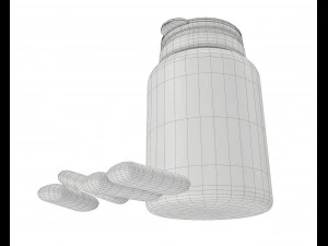 plastic bottle for chewing gum 3D Model