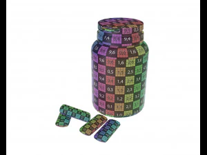 plastic bottle for chewing gum 3D Model