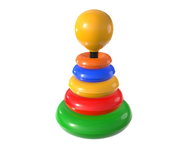 pyramid colored toy 3D 模型 .c4d .max .obj .3ds .fbx .stl .blend 