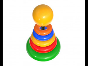 pyramid colored toy 3D 模型