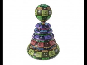pyramid colored toy 3D 模型