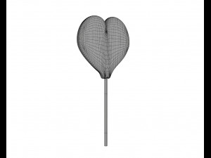 rainbow lollipop heart shaped candy 3D Model