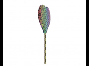 rainbow lollipop heart shaped candy 3D Model